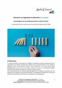 Formation Accompagner les vies professionnelles en mode incertain